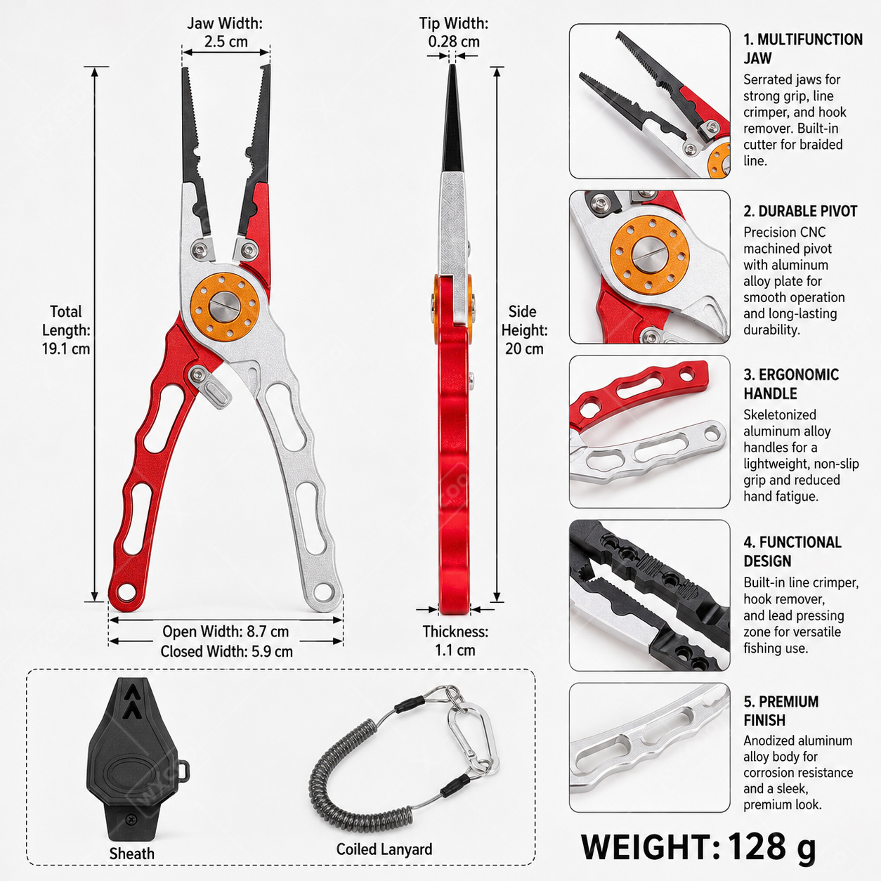 WXCOO Ayrık Halka Pense, Kanca - Fishing Hook Sharpener incelemesi ve fiyatı